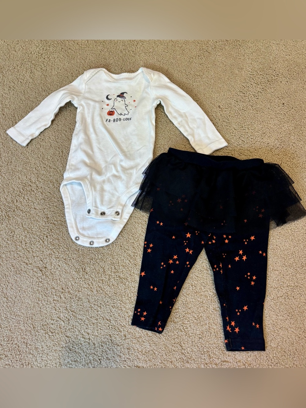 Carter's Halloween Baby Shirt and Pants- 6 Months